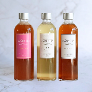 美肌お試し3本セット -375ml – 生コンブチャ専門店 | SCOBY TEA＜スコ